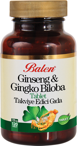Ginseng & Ginkgo Biloba Tablet Takviye Edici Gıda